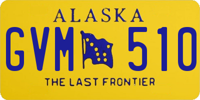 AK license plate GVM510