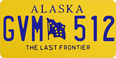 AK license plate GVM512