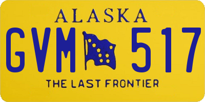 AK license plate GVM517