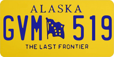 AK license plate GVM519