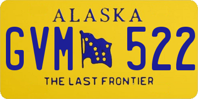 AK license plate GVM522