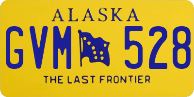 AK license plate GVM528