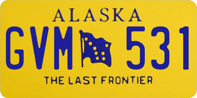 AK license plate GVM531