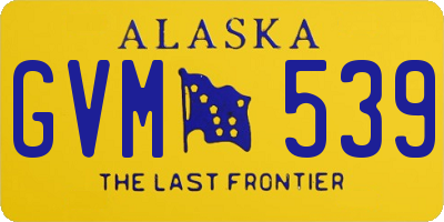 AK license plate GVM539