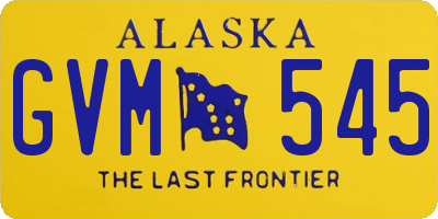 AK license plate GVM545