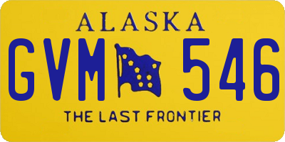 AK license plate GVM546