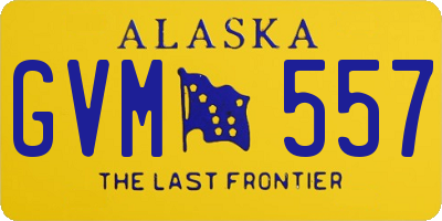 AK license plate GVM557