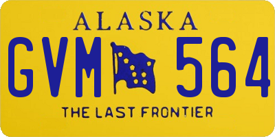AK license plate GVM564