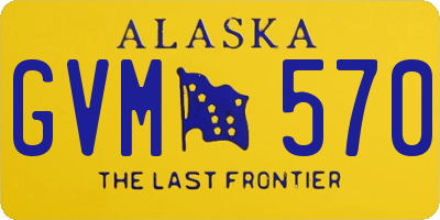 AK license plate GVM570