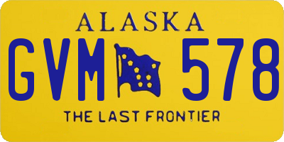 AK license plate GVM578