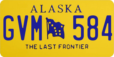AK license plate GVM584