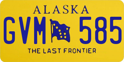 AK license plate GVM585