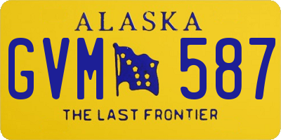AK license plate GVM587