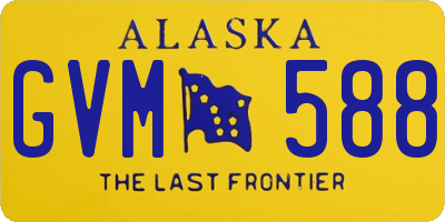 AK license plate GVM588