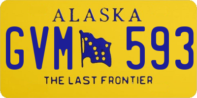 AK license plate GVM593