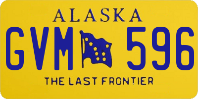 AK license plate GVM596