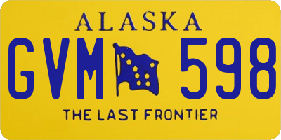 AK license plate GVM598