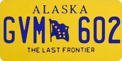 AK license plate GVM602