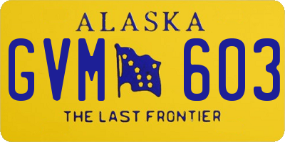 AK license plate GVM603