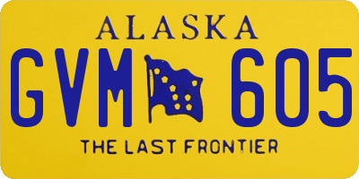 AK license plate GVM605