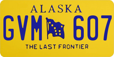 AK license plate GVM607