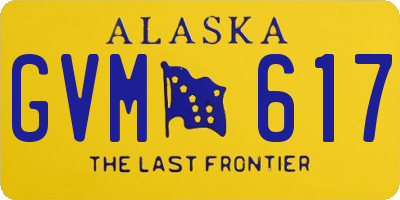 AK license plate GVM617