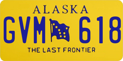 AK license plate GVM618