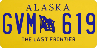 AK license plate GVM619