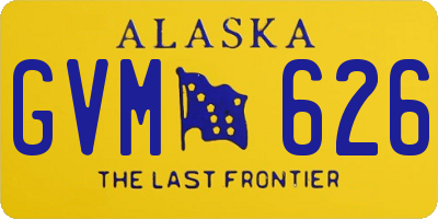 AK license plate GVM626