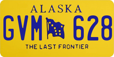 AK license plate GVM628