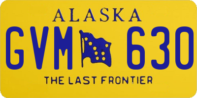 AK license plate GVM630