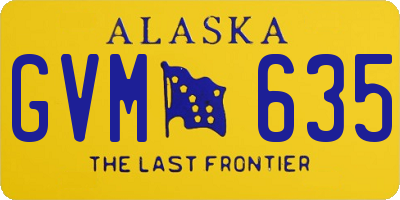 AK license plate GVM635