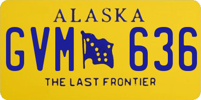 AK license plate GVM636