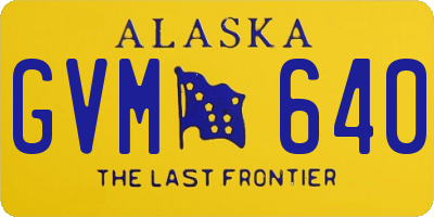 AK license plate GVM640