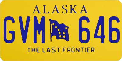 AK license plate GVM646