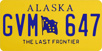 AK license plate GVM647