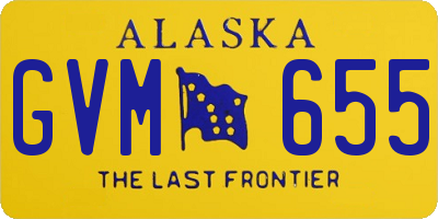AK license plate GVM655