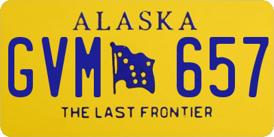 AK license plate GVM657