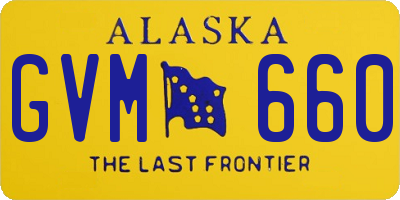 AK license plate GVM660