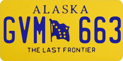 AK license plate GVM663