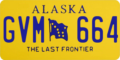 AK license plate GVM664