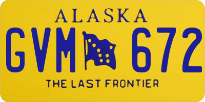 AK license plate GVM672