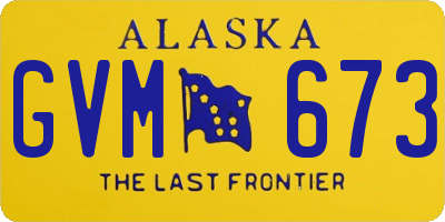 AK license plate GVM673