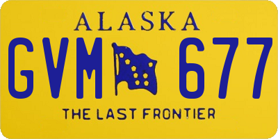 AK license plate GVM677