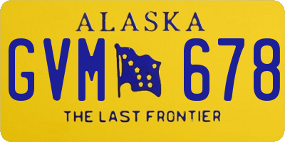 AK license plate GVM678