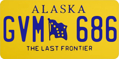 AK license plate GVM686