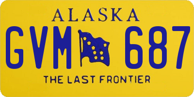 AK license plate GVM687