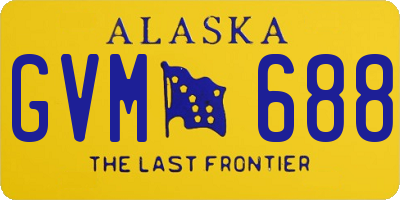 AK license plate GVM688