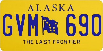 AK license plate GVM690