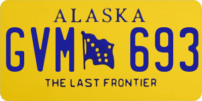 AK license plate GVM693